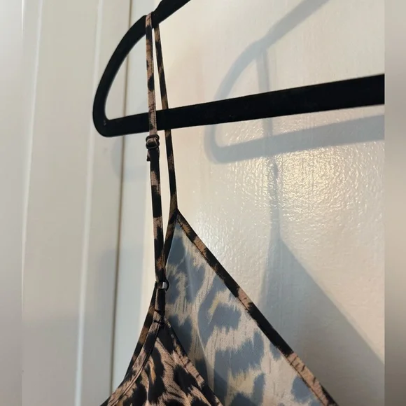 All Saints Hera Leopard Print 2-In-1 Midi Dress - Picture 8 of 14